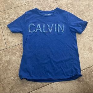 Blue Calvin Klein kids shirt
